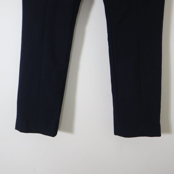 Vince Size 8 Stovepipe Cropped Trousers Navy Blue Seamed Front Ankle Pant - Picture 6 of 11